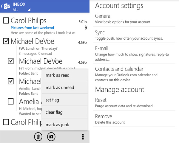 Outlook.com app για Android, ανανεώθηκε και φόρεσε τα καλά του
