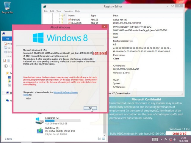 Windows 8.1 Update 1 leak, το desktop ζει