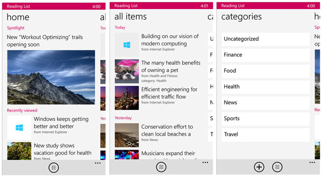 Reading List και Movie Moments, δύο νέα universal apps στα Windows Phone 8.1