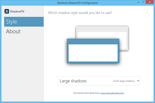 ShadowFX, προσθέστε σκιές στα παράθυρα των Windows 8 και 8.1