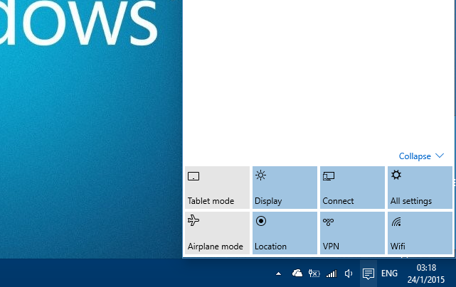 Δοκιμάζοντας τα Windows 10: Tablet mode (Continuum)