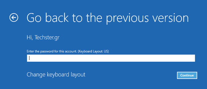 Επιστροφή σε προηγούμενη έκδοση των Windows 10