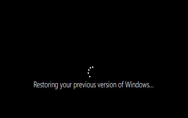 Επιστροφή σε προηγούμενη έκδοση των Windows 10