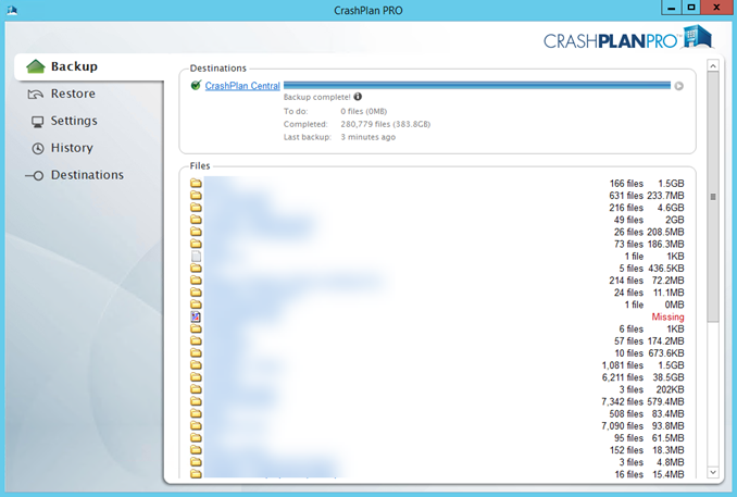 Μετάβαση από Crashplan for Home σε Small Business